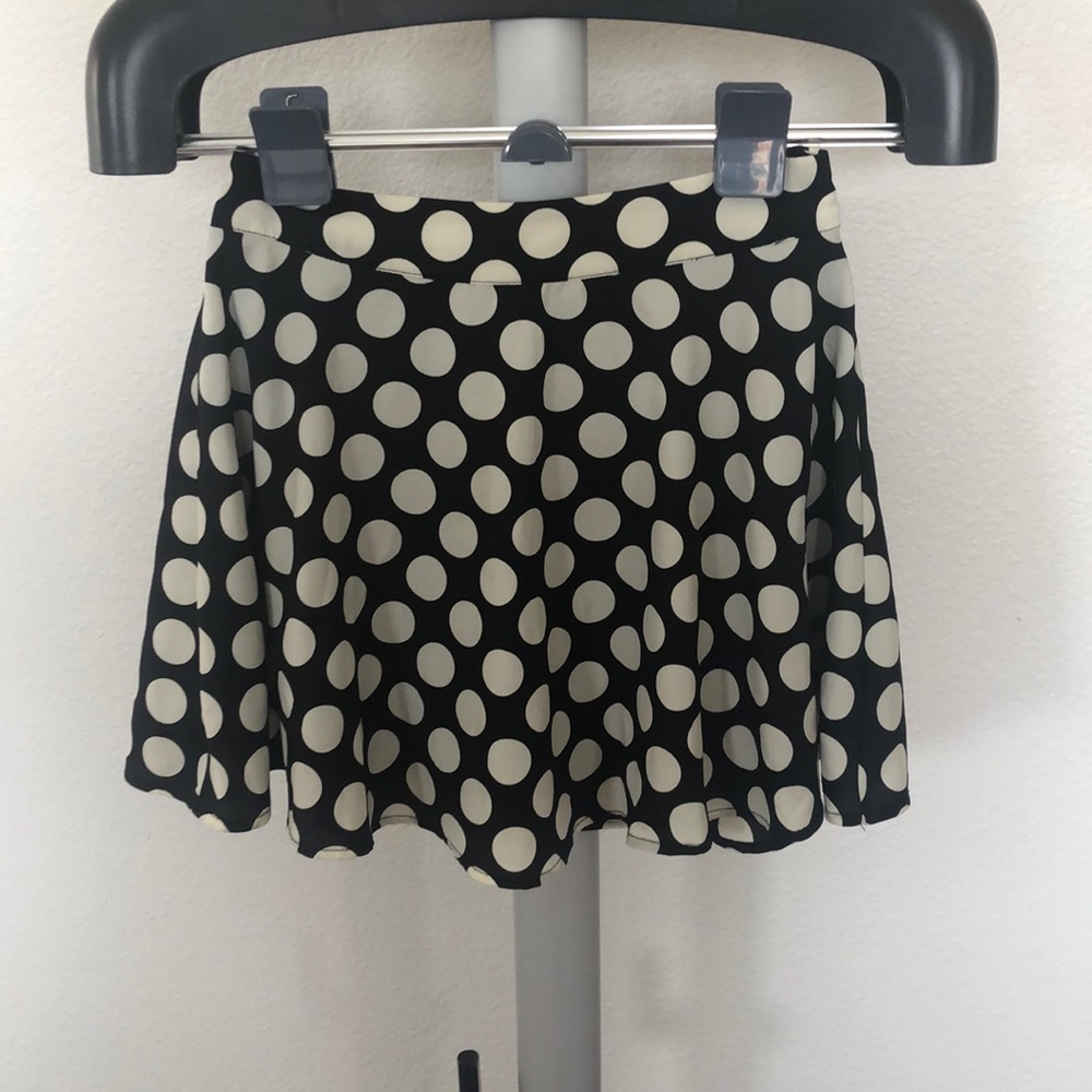 Black & White Polka Dot Skirt